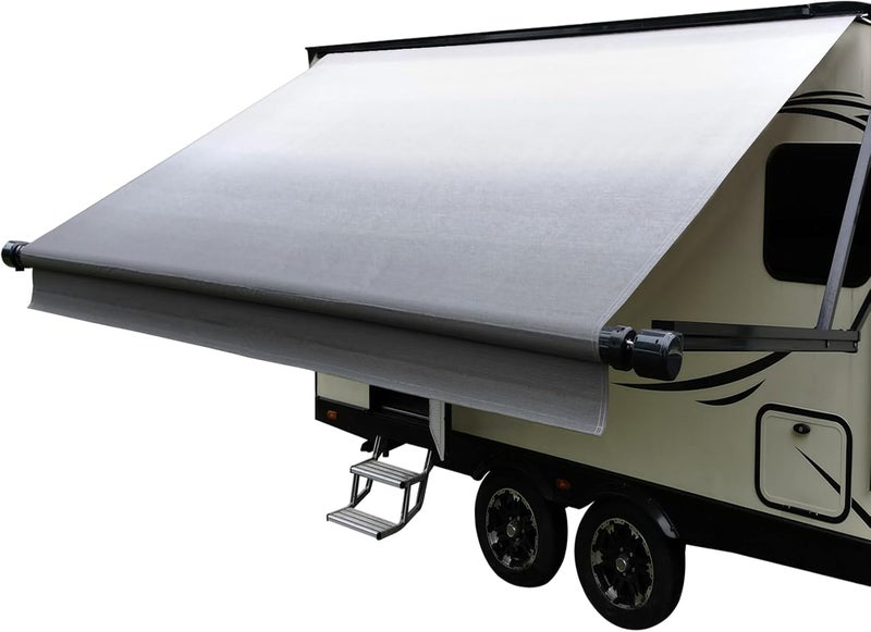 Dulepax استبدال قماش مظلة RV (قماش 9'2") قماش فينيل ثقيل الوزن 18.5 أونصة - استبدال مظلة الكامبر استبدال عالمي لمظلات RV لجميع علامات المظلات - رمادي باهت - Image 1